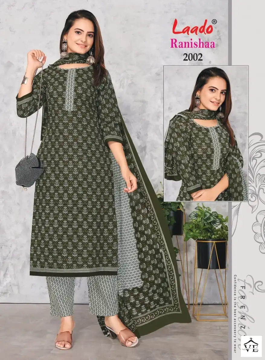 Laado Ranishaa Vol-2 Pure Heavy Cotton Wholesale Readymade Suits Catalog — Wholesale Salwar Suits, MPA wholesale from Surat - Gallery Image 9