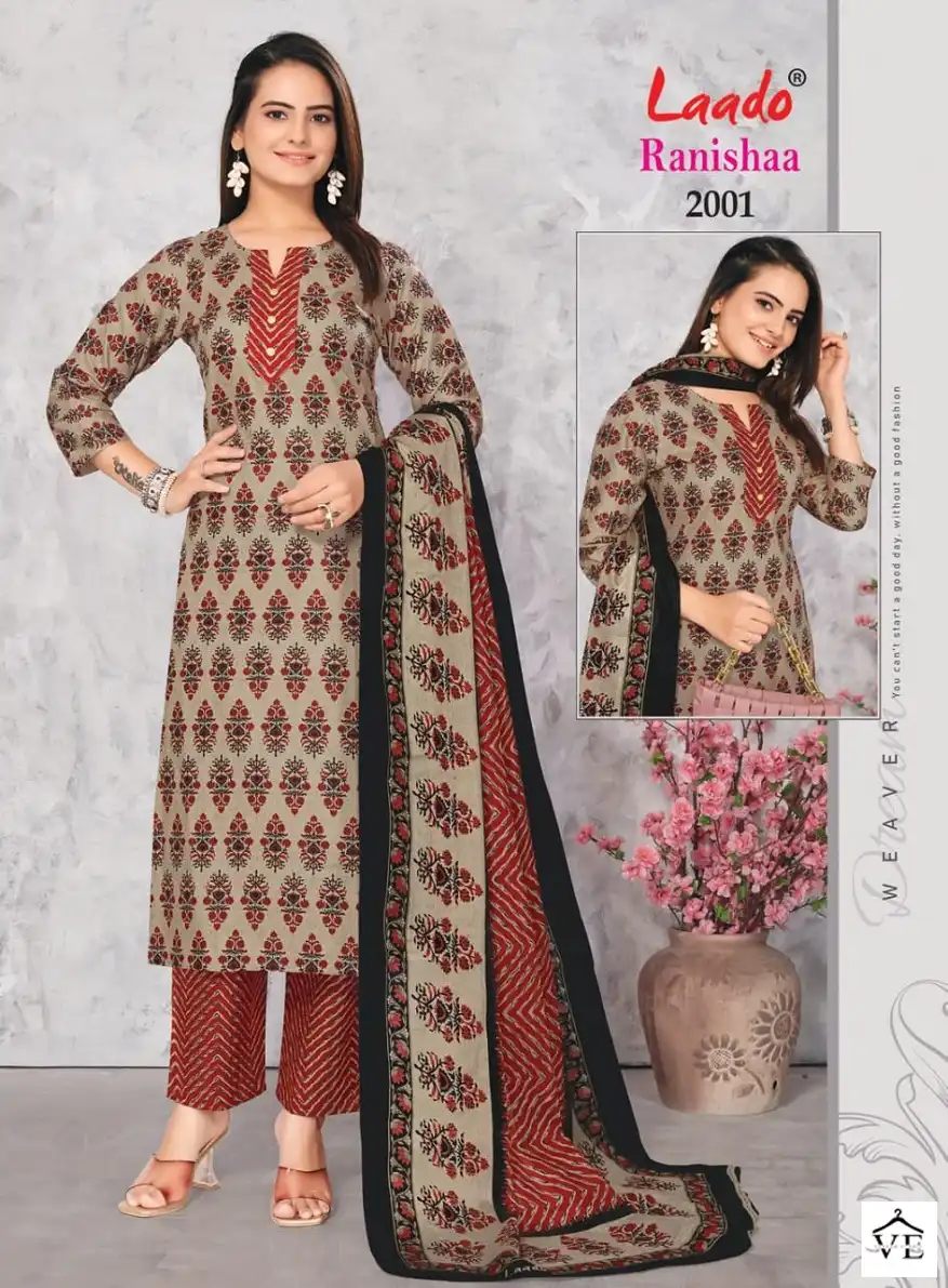 Laado Ranishaa Vol-2 Pure Heavy Cotton Wholesale Readymade Suits Catalog — Wholesale Salwar Suits, MPA wholesale from Surat - Gallery Image 2