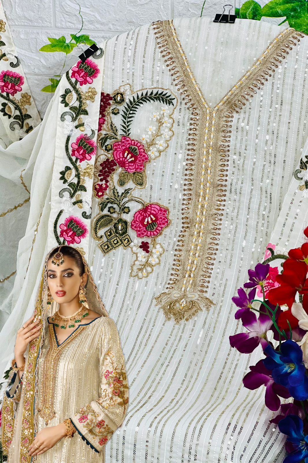 Shree Fab S 812 Georgette Wholesale Pakistani Salwar Suit Catalog — Wholesale Salwar Suits, MPA wholesale from Surat - Gallery Image 2