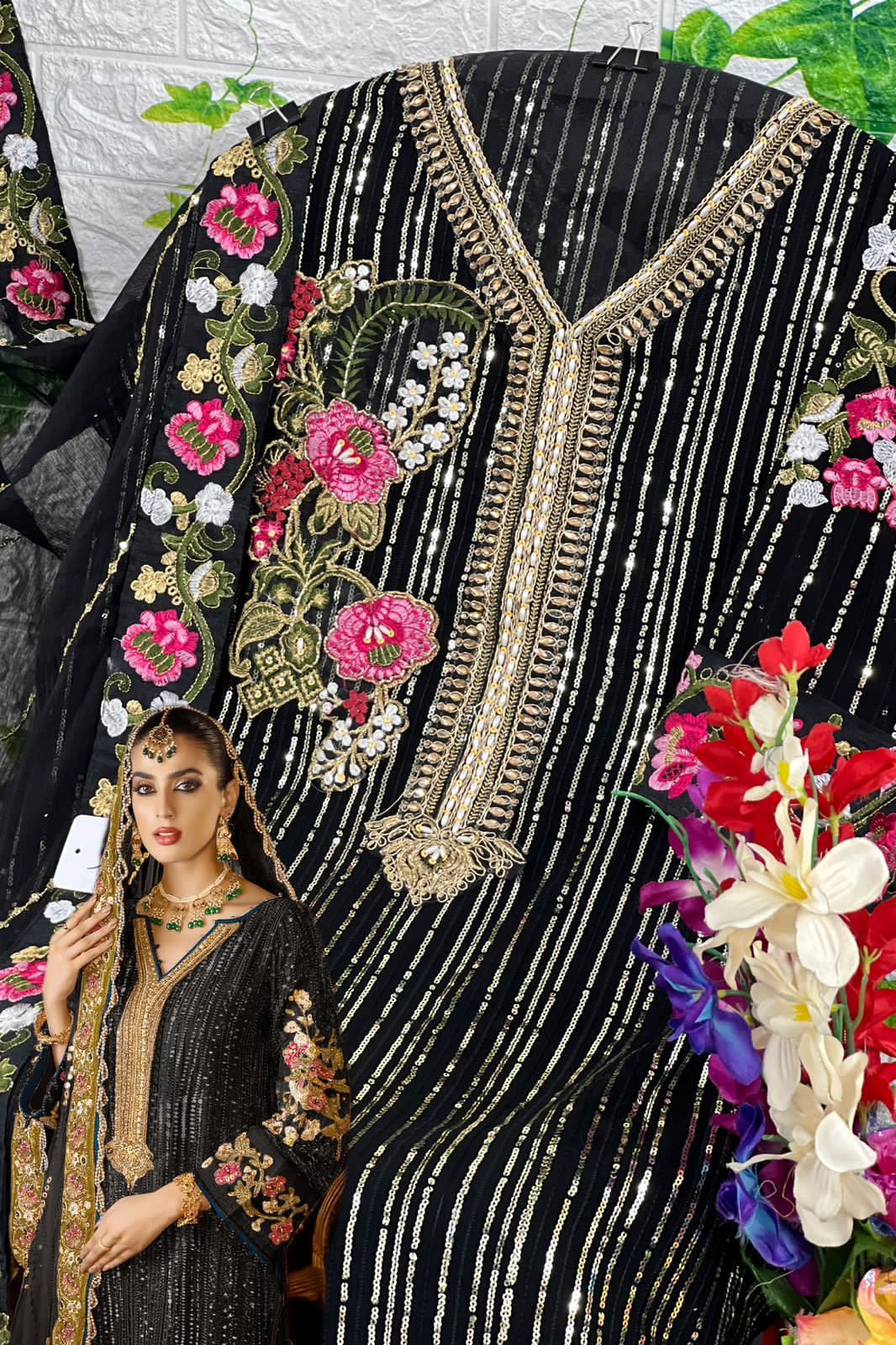 Shree Fab S 812 Georgette Wholesale Pakistani Salwar Suit Catalog — Wholesale Salwar Suits, MPA wholesale from Surat - Gallery Image 6