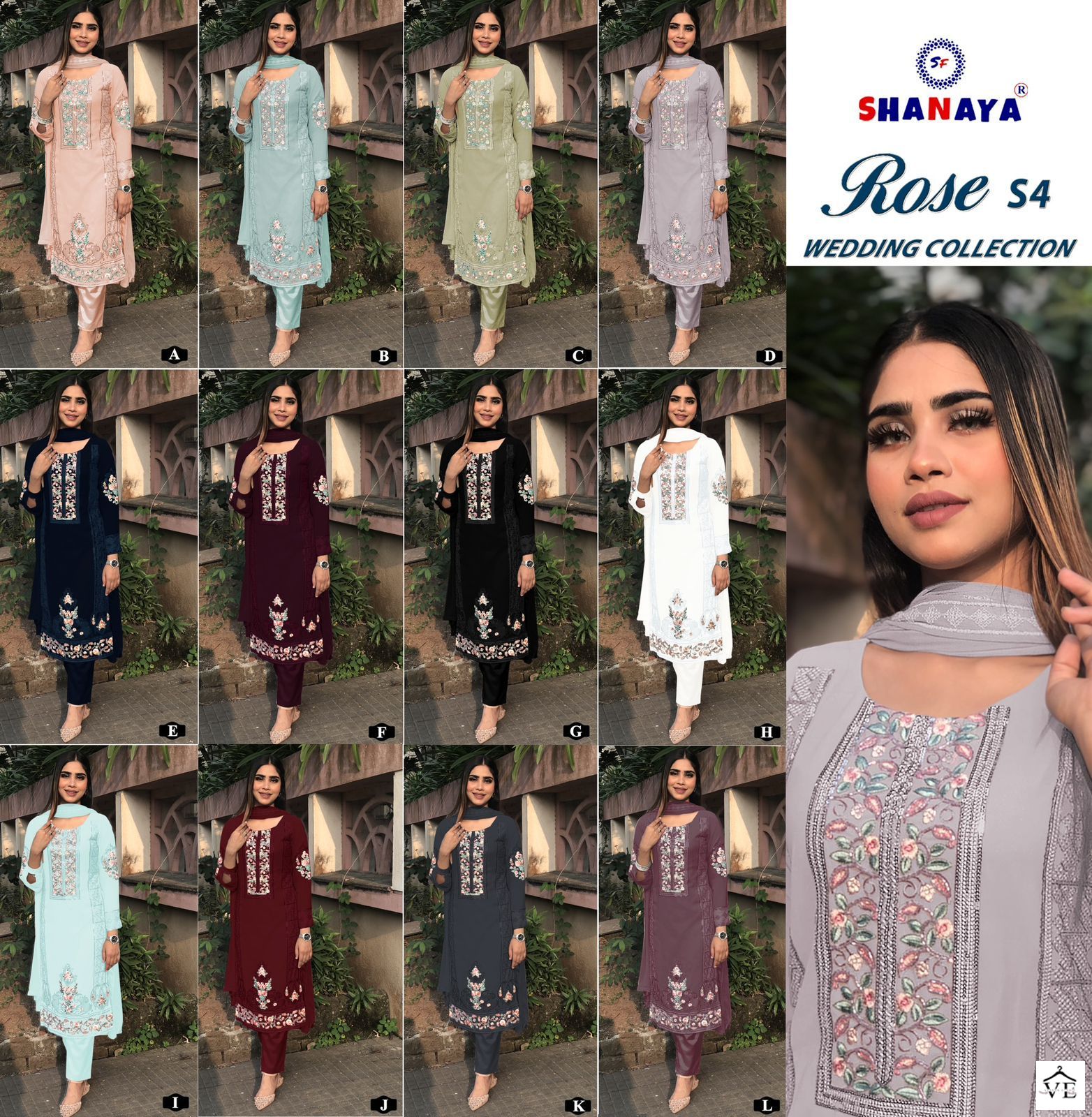 Shanaya Rose Premium Edition Faux Georgette Wholesale Pakistani Suits Catalog — Wholesale Salwar Suits, MPA wholesale from Surat — view 13