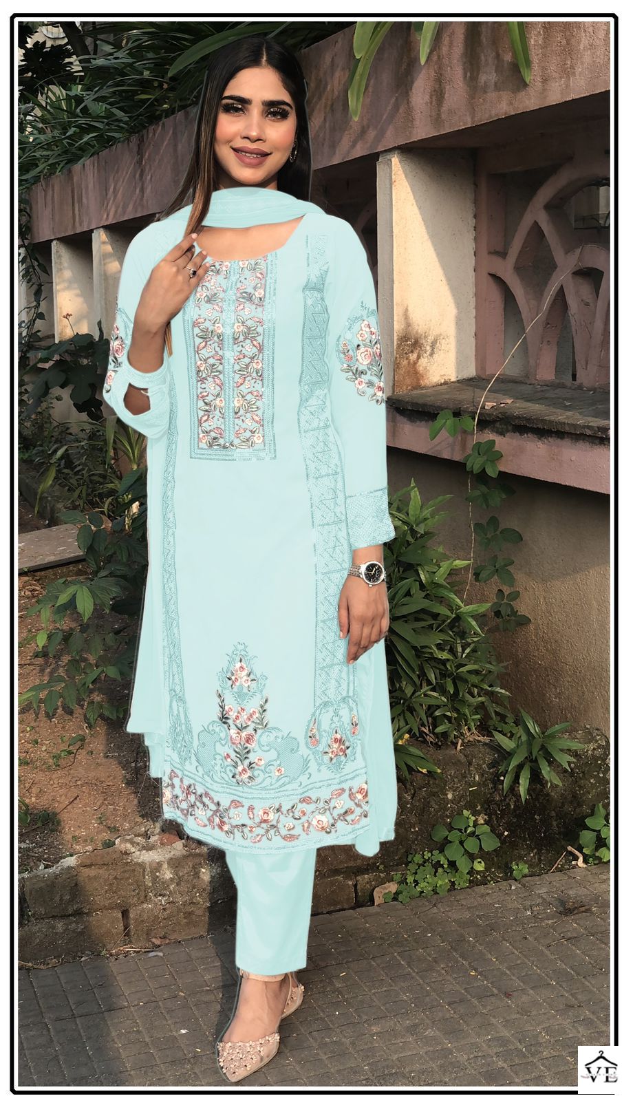 Shanaya Rose Premium Edition Faux Georgette Wholesale Pakistani Suits Catalog — Wholesale Salwar Suits, MPA wholesale from Surat - Gallery Image 5