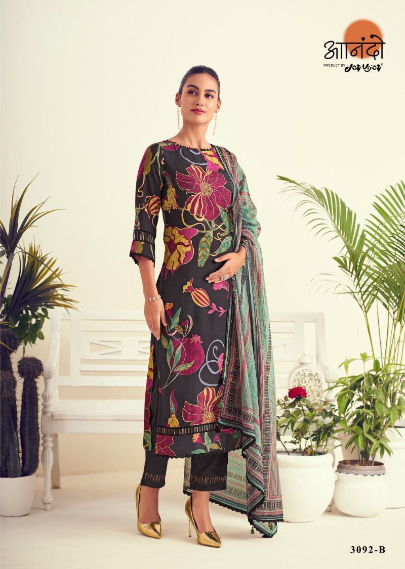 Jay Vijay Saavi 3092 Muslin Wholesale Designer Salwar Suit Catalog — Wholesale Salwar Suits, MPA wholesale from Surat - Gallery Image 4