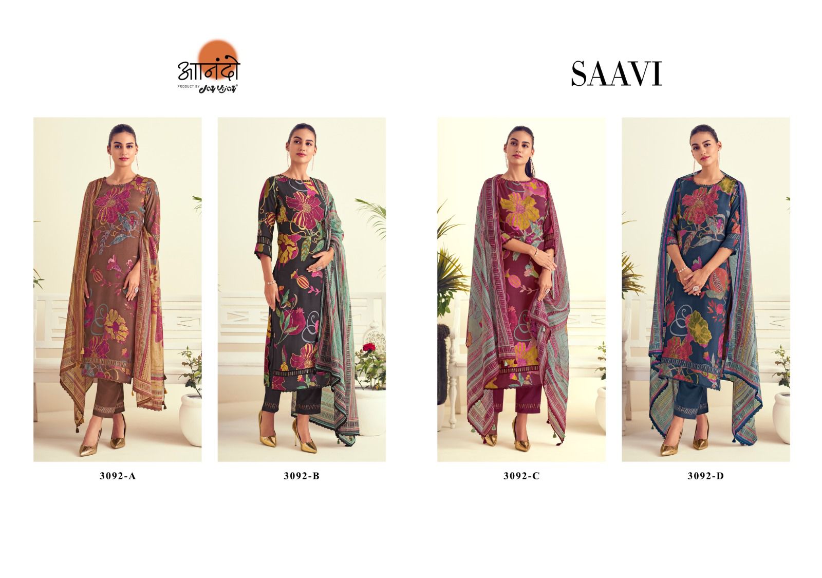 Jay Vijay Saavi 3092 Muslin Wholesale Designer Salwar Suit Catalog — Wholesale Salwar Suits, MPA wholesale from Surat — view 5