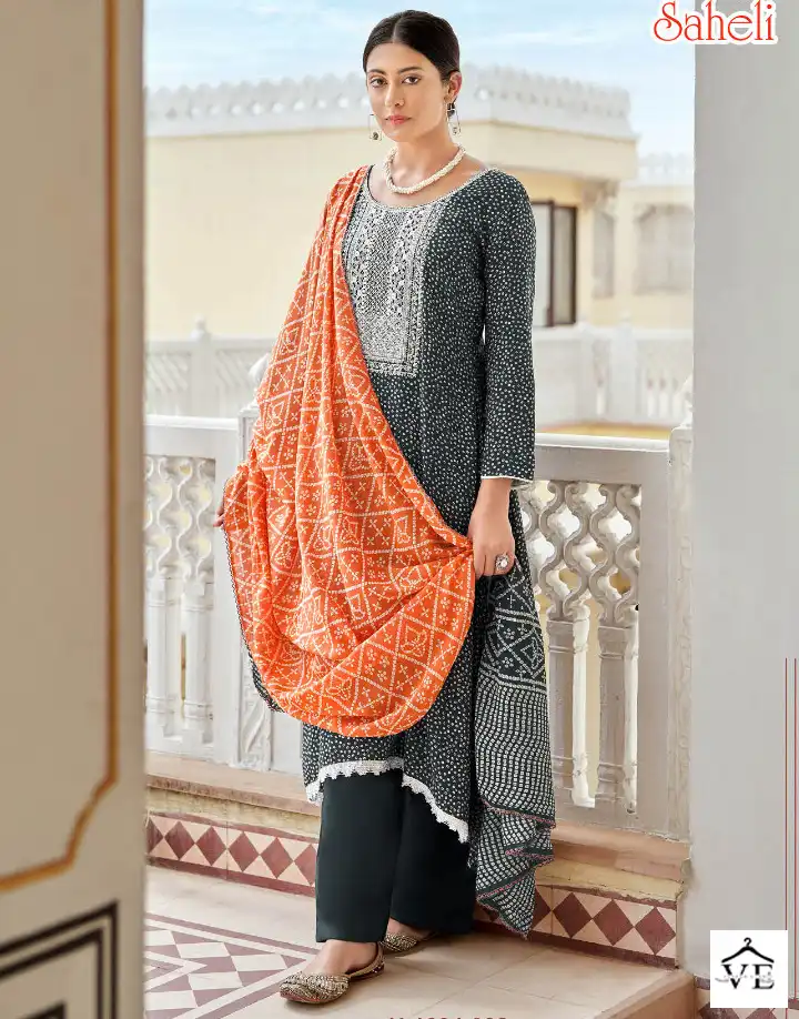 Alok Suits Saheli Rayon Wholesale Fancy Salwar Suit Catalog — Wholesale Salwar Suits, MPA wholesale from Surat — view 1