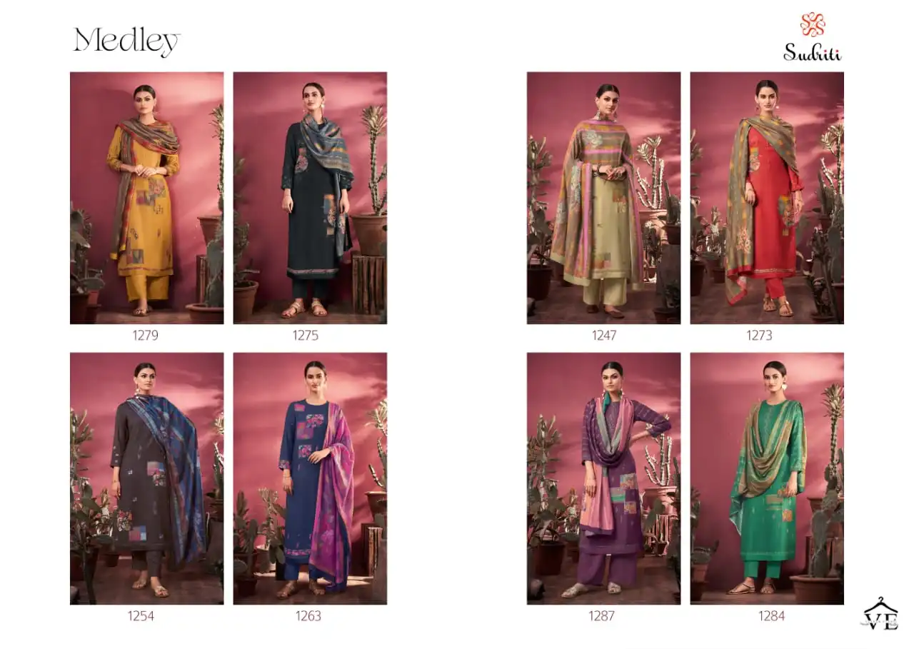Sudriti Medley Cambric Wholesale Designer Salwar Suit Catalog — Wholesale Salwar Suits, MPA wholesale from Surat — view 9