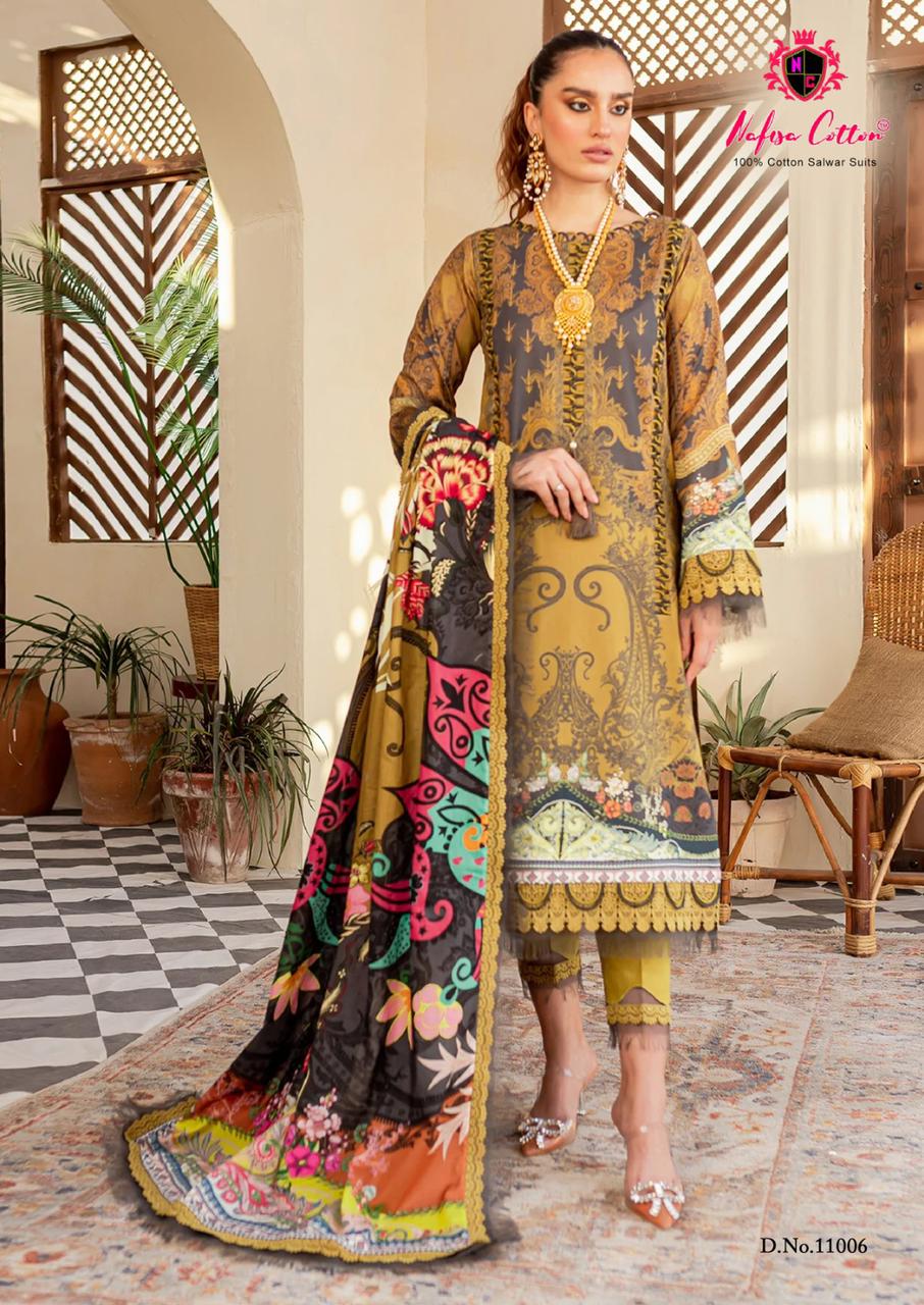 Nafisa Sahil Designer Cotton Collection Vol 11 Cotton Wholesale Pakistani Salwar Suit Catalog — Wholesale Salwar Suits, MPA wholesale from Surat - Gallery Image 7