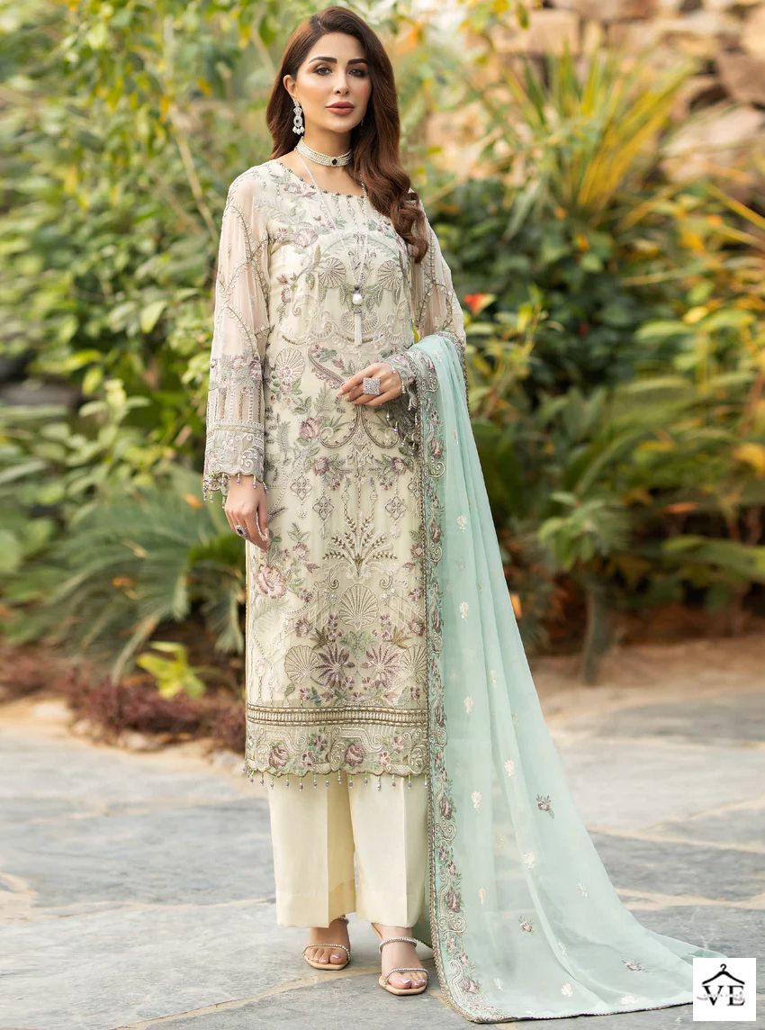 Al_Khushbu Samaira Vol 4-4047 Georgette Wholesale Pakistani Suit — Wholesale Salwar Suits, MPA wholesale from Surat — view 1