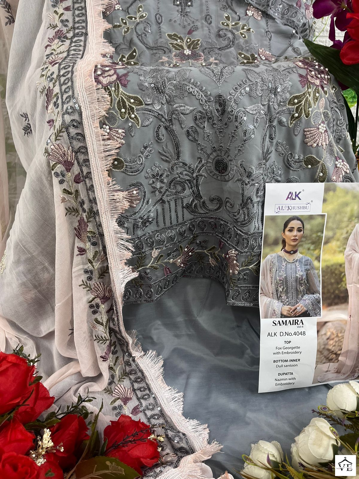 Al_Khushbu Samaira Vol 4-4048 Georgette Wholesale Pakistani Suit — Wholesale Salwar Suits, MPA wholesale from Surat - Gallery Image 2
