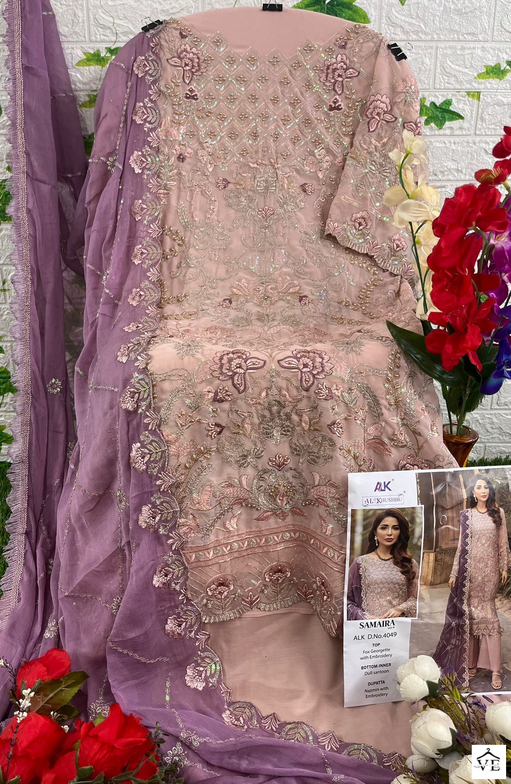 Al_Khushbu Samaira Vol 4-4049 Georgette Wholesale Pakistani Suit — Wholesale Salwar Suits, MPA wholesale from Surat - Gallery Image 2