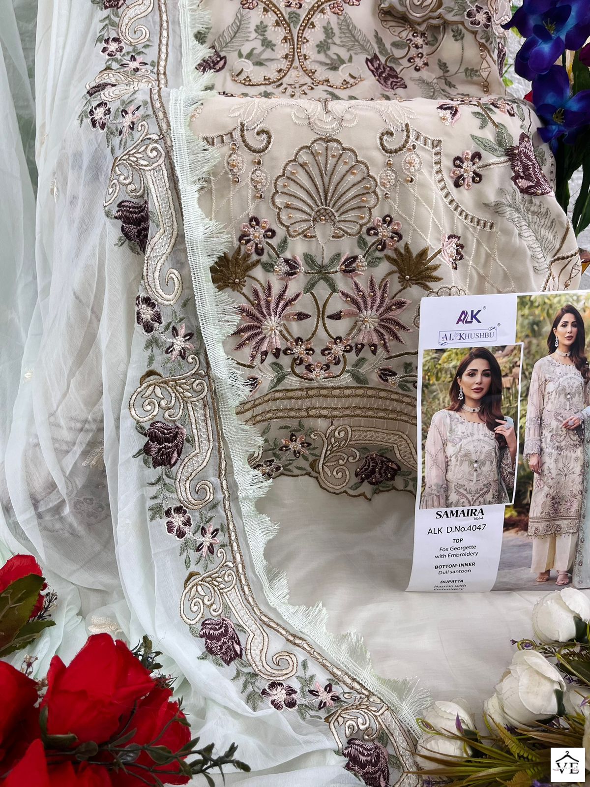 Al_Khushbu Samaira Vol 4-4047 Georgette Wholesale Pakistani Suit — Wholesale Salwar Suits, MPA wholesale from Surat - Gallery Image 2