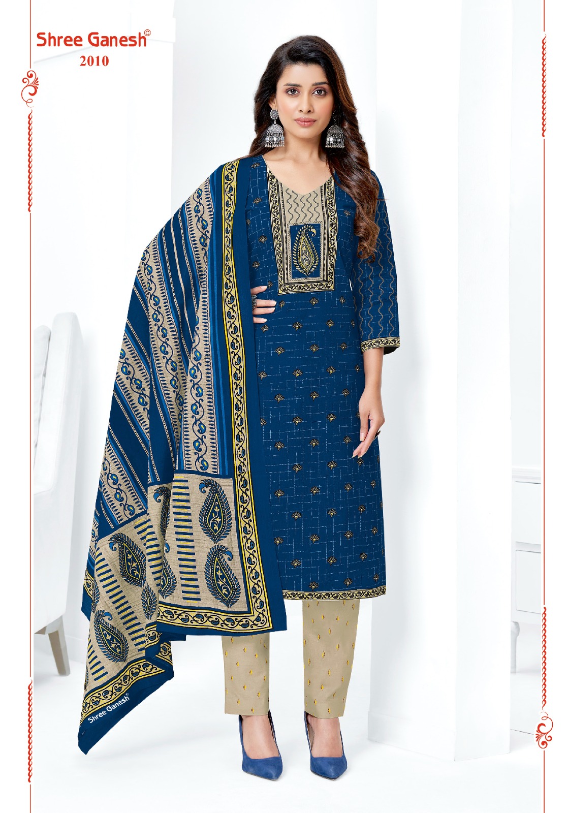 Shree Ganesh Samaiyra Vol 10 Cotton Wholesale Salwar Suit Catalog — Wholesale Salwar Suits, MPA wholesale from Surat - Gallery Image 4