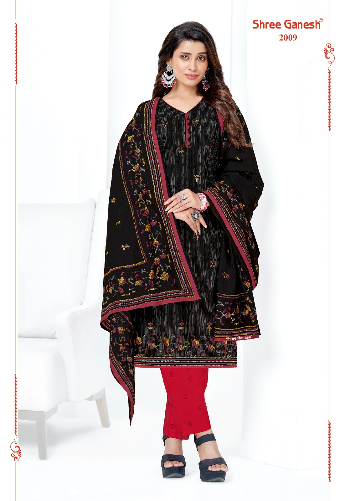 Shree Ganesh Samaiyra Vol 10 Cotton Wholesale Salwar Suit Catalog — Wholesale Salwar Suits, MPA wholesale from Surat - Gallery Image 5