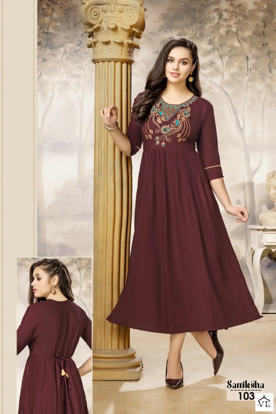 Hirwa Samiksha Heavy Rayon Slub Wholesale A-Line Kurti Catalog — Wholesale Kurtis, MPA wholesale from Surat - Gallery Image 8