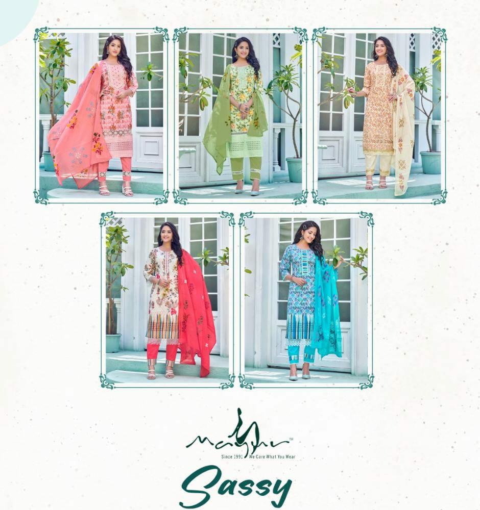 Mayur Sassy Cotton Wholesale Readymade Salwar Suit Catalog — Wholesale Salwar Suits, Mayur Dress wholesale from Surat — view 6