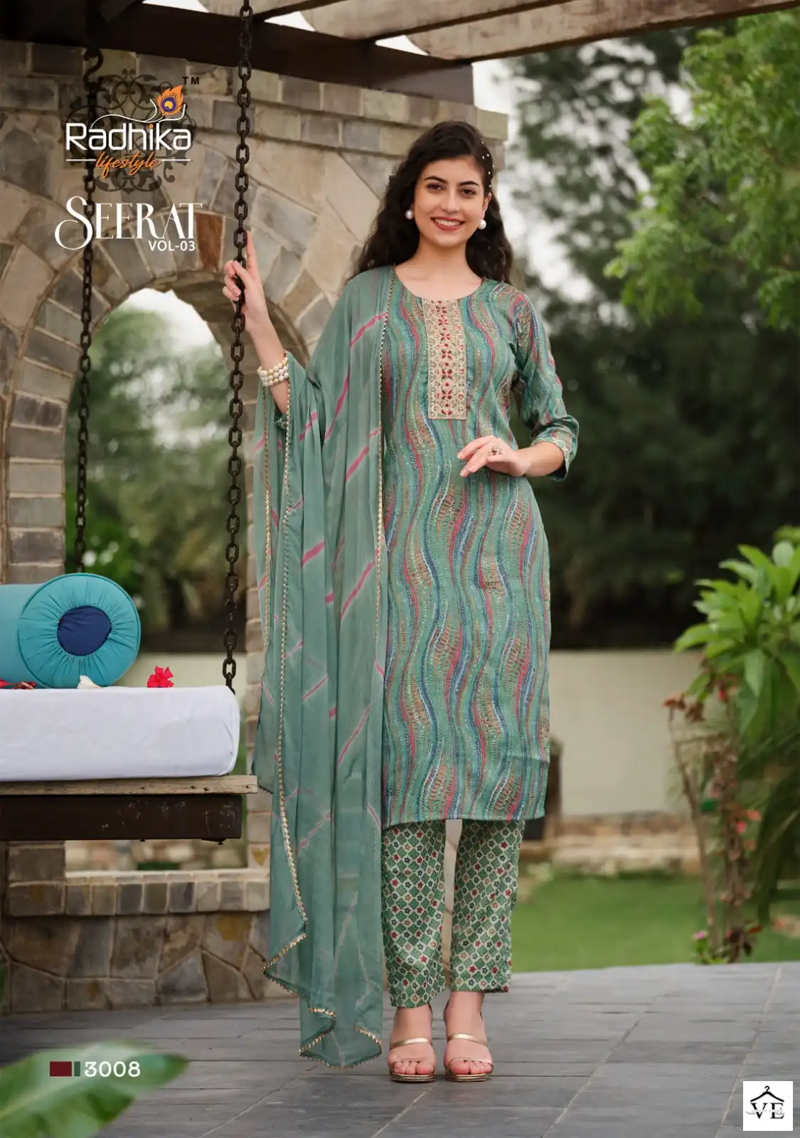 Radhika Lifestyle Seerat Vol 3 Rayon Capsule Foil Print Wholesale Readymade Salwar Suit Catalog — Wholesale Salwar Suits, MPA wholesale from Surat - Gallery Image 8