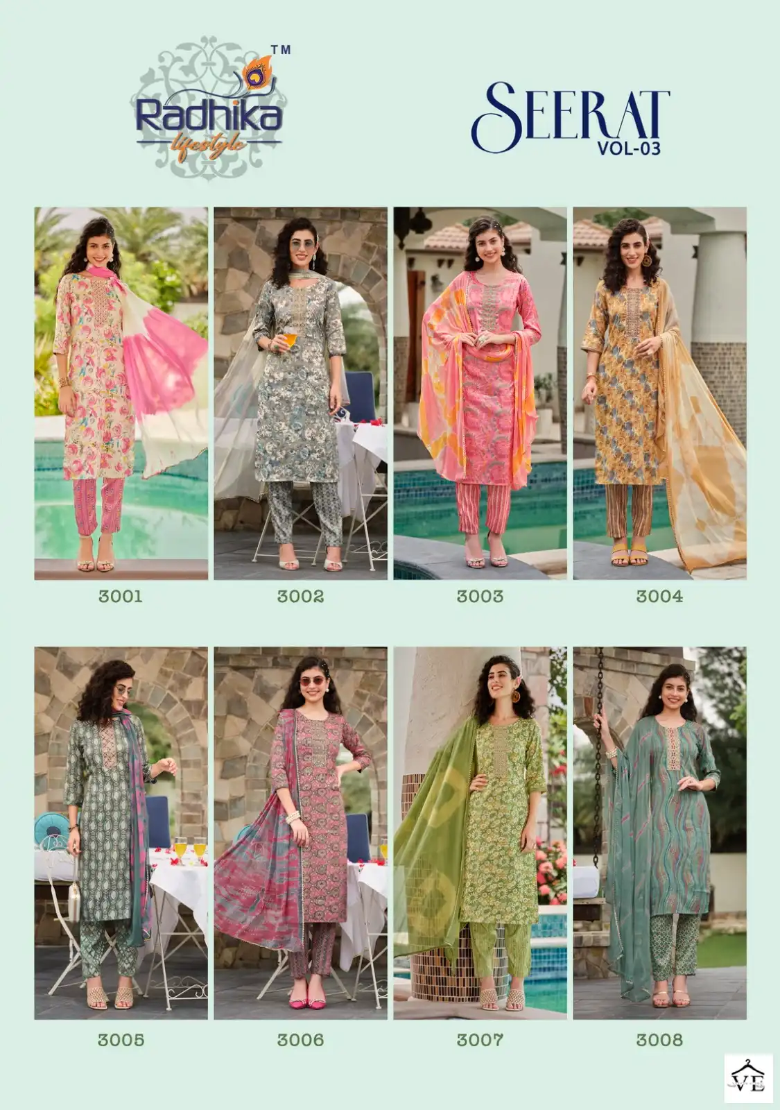 Radhika Lifestyle Seerat Vol 3 Rayon Capsule Foil Print Wholesale Readymade Salwar Suit Catalog — Wholesale Salwar Suits, MPA wholesale from Surat — view 9