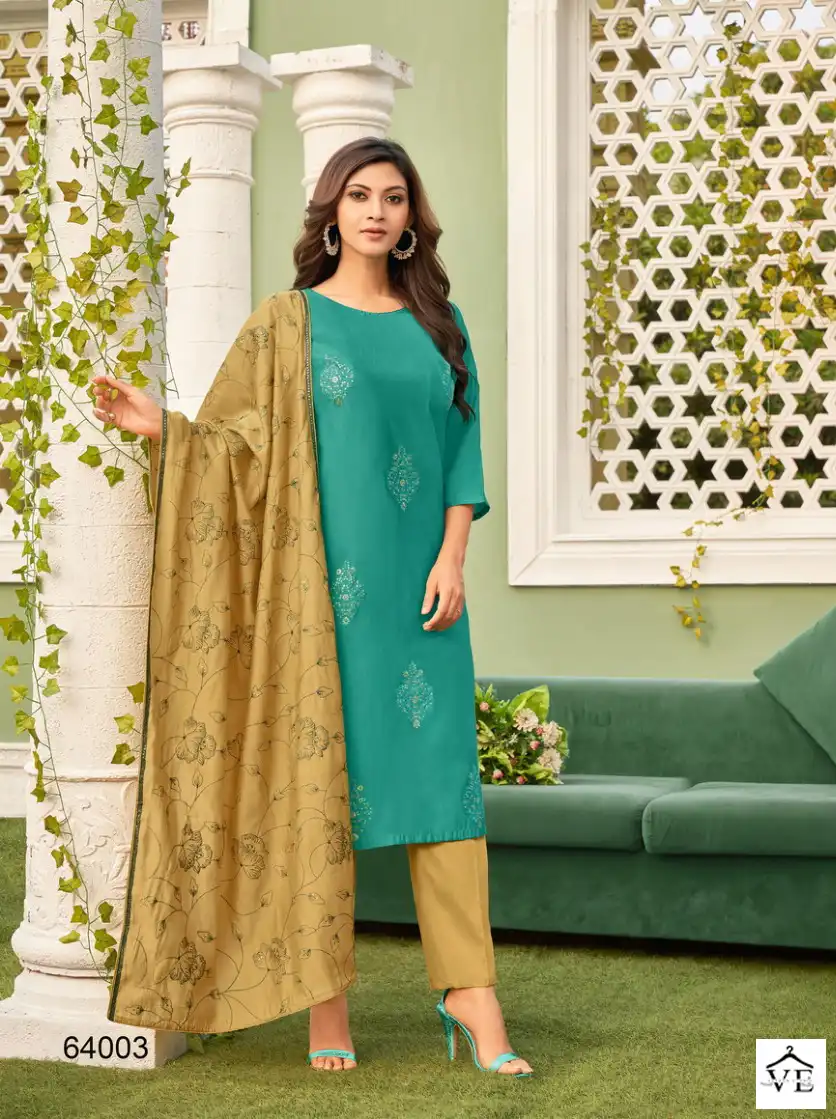 Kapil Trendz Seona Viscose Poly Silk Wholesale Readymade Suits Catalog — Wholesale Salwar Suits, MPA wholesale from Surat - Gallery Image 2