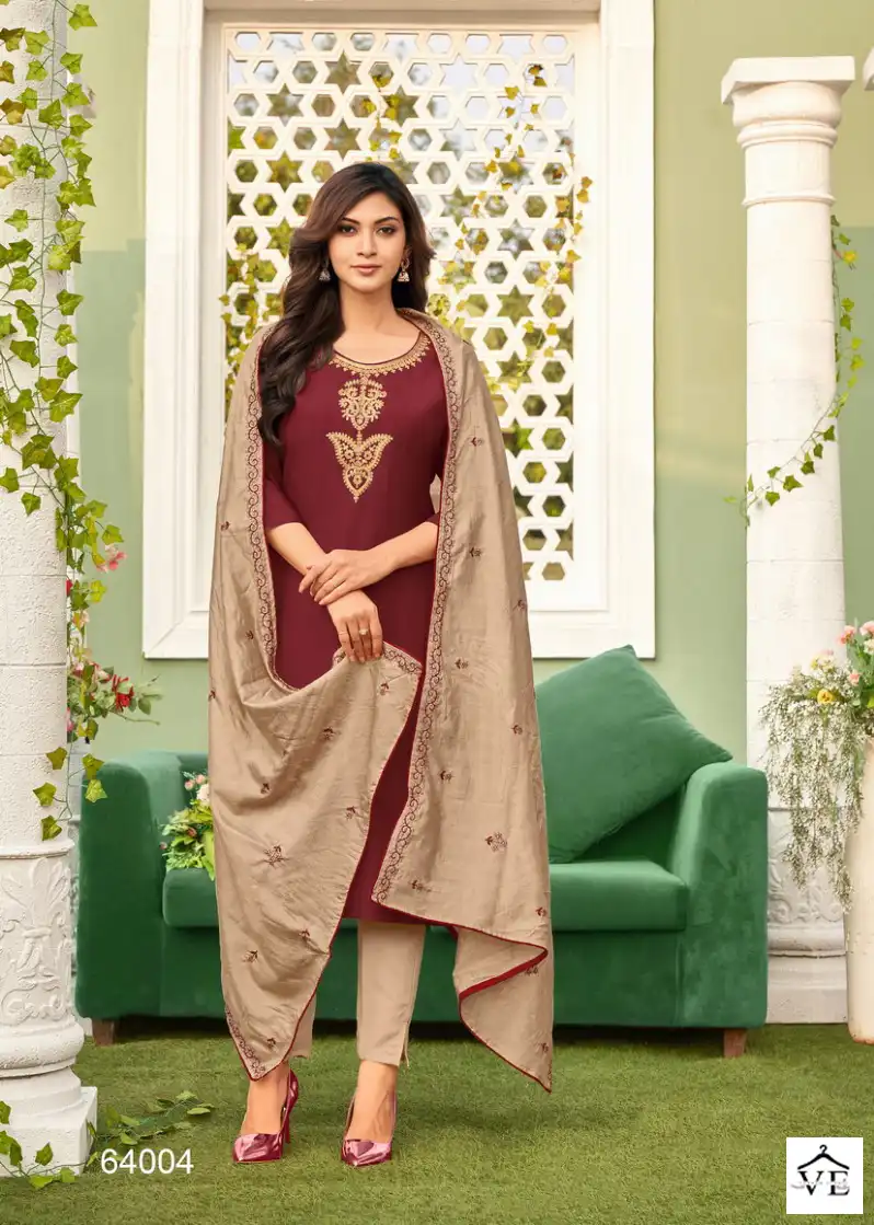 Kapil Trendz Seona Viscose Poly Silk Wholesale Readymade Suits Catalog — Wholesale Salwar Suits, MPA wholesale from Surat - Gallery Image 5
