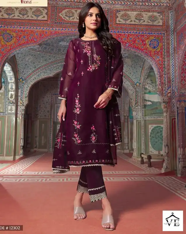 Lily & Lali Shahnaz Pure Organza Wholesale Readymade Suits Catalog