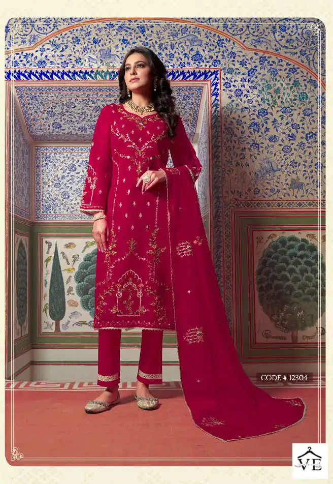 Lily & Lali Shahnaz Pure Organza Wholesale Readymade Suits Catalog - Image 3
