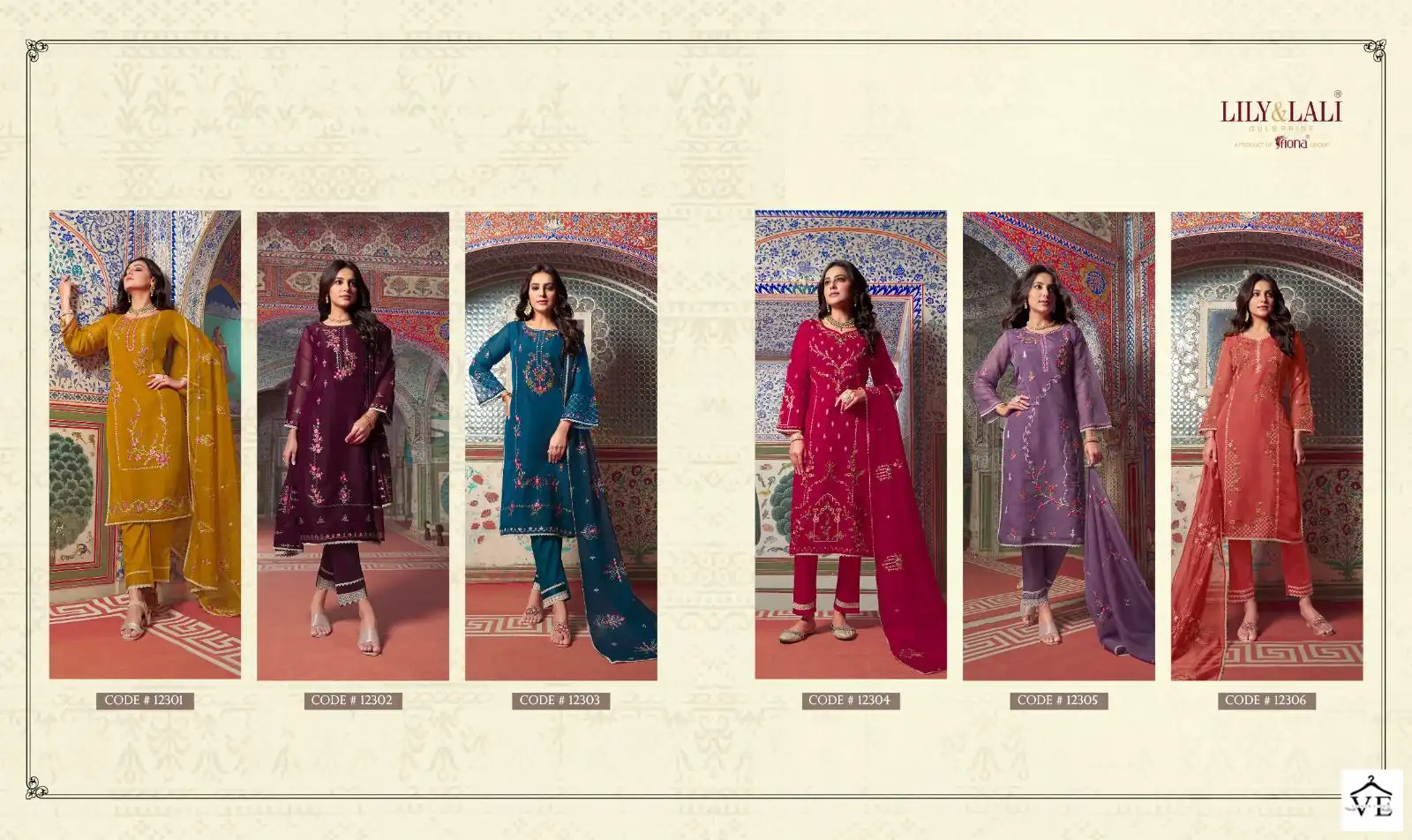 Lily & Lali Shahnaz Pure Organza Wholesale Readymade Suits Catalog - Image 7