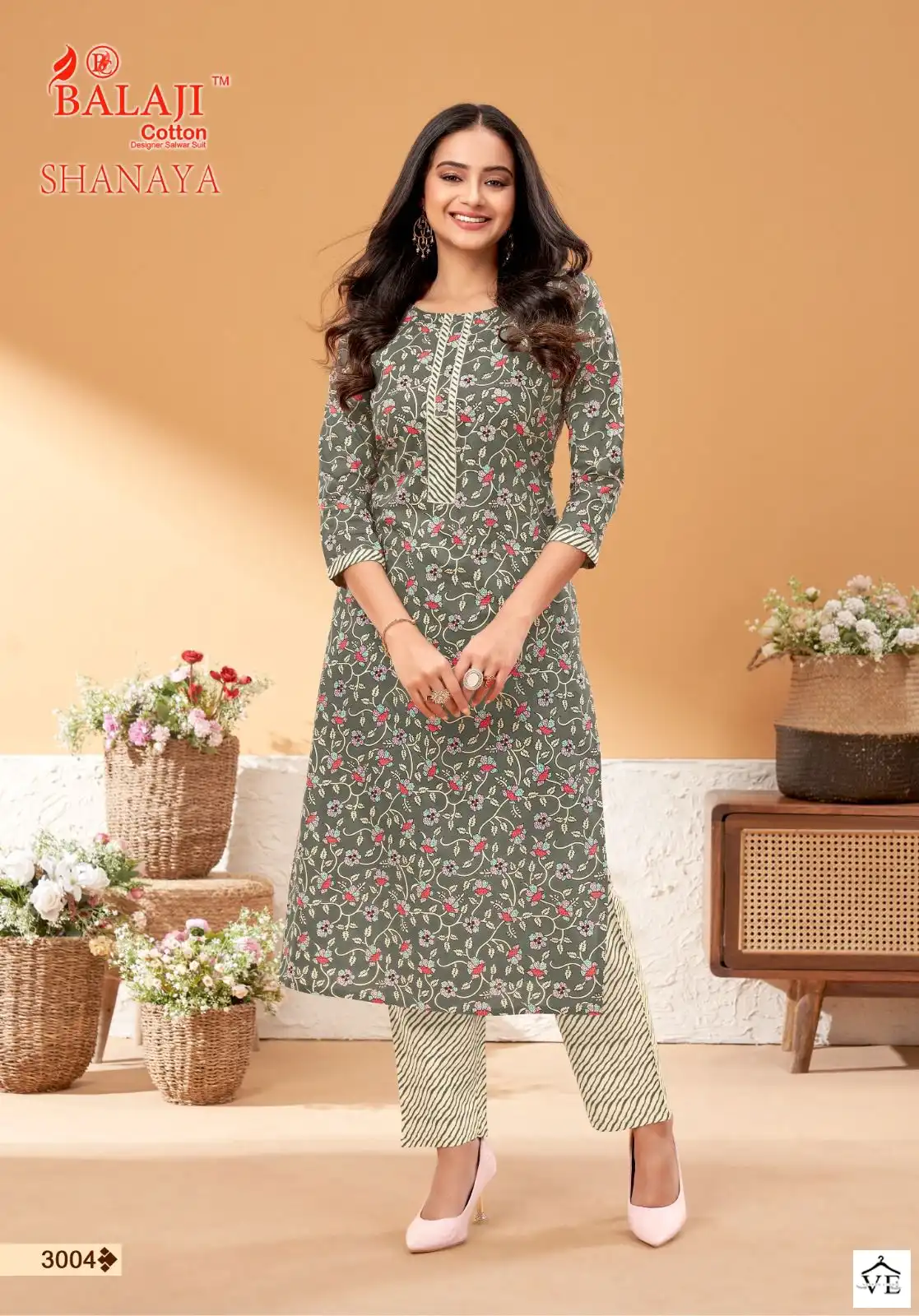 Balaji Shanaya Vol 3 Cotton Wholesale Kurti With Pant Catalog — Wholesale Kurtis, MPA wholesale from Surat - Gallery Image 8