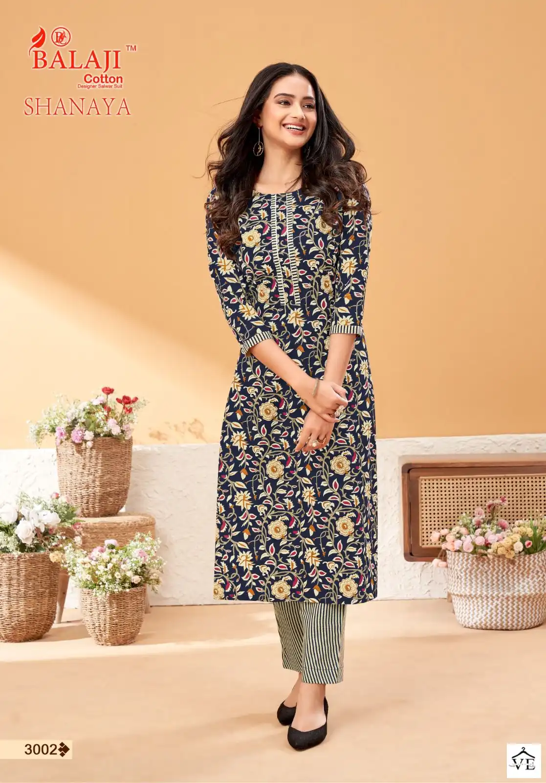 Balaji Shanaya Vol 3 Cotton Wholesale Kurti With Pant Catalog — Wholesale Kurtis, MPA wholesale from Surat - Gallery Image 3