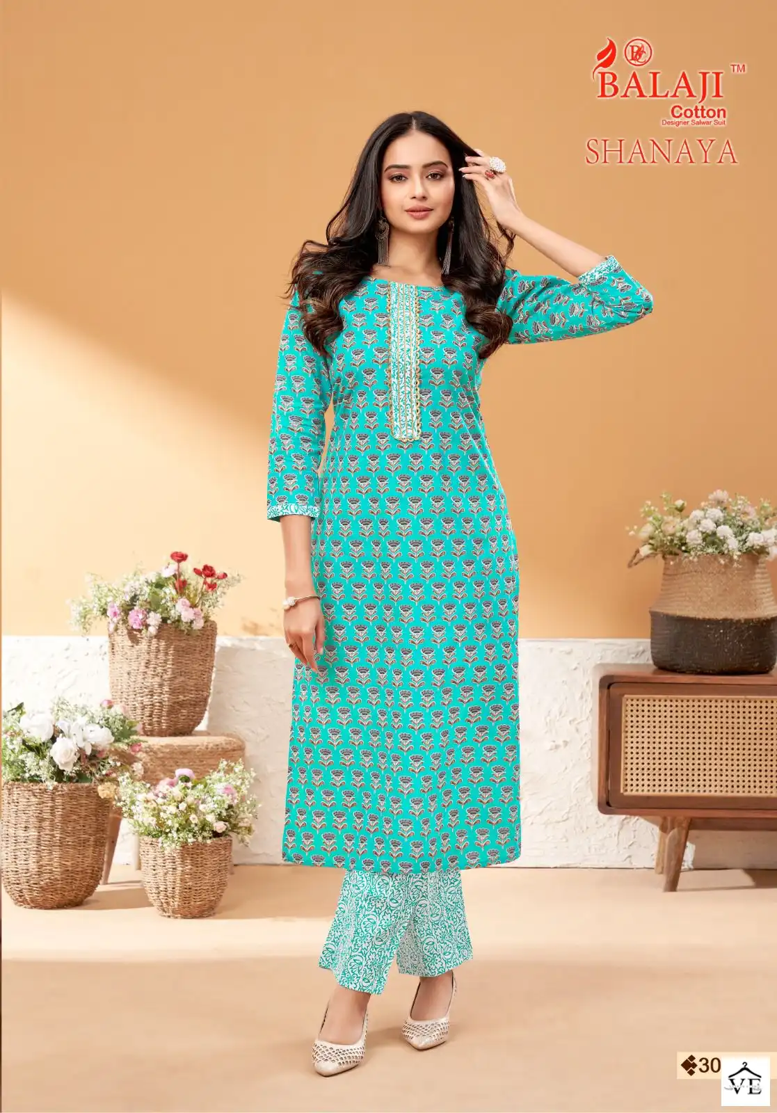 Balaji Shanaya Vol 3 Cotton Wholesale Kurti With Pant Catalog — Wholesale Kurtis, MPA wholesale from Surat - Gallery Image 5