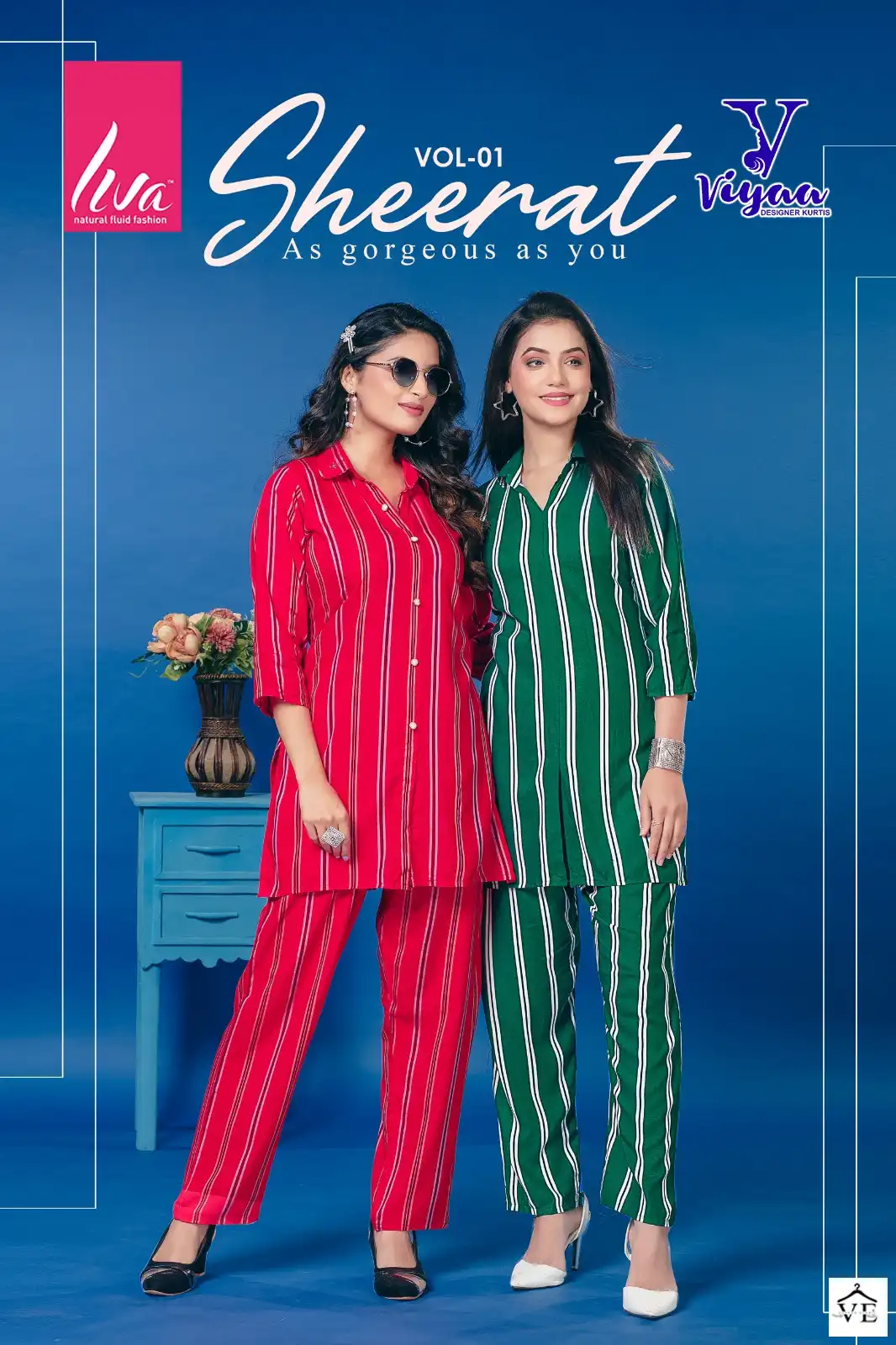 Viyaa Sheerat Vol 1 Pure Rayon Wholesale Co-Ord Set Catalog — Wholesale Kurtis, MPA wholesale from Surat — view 3