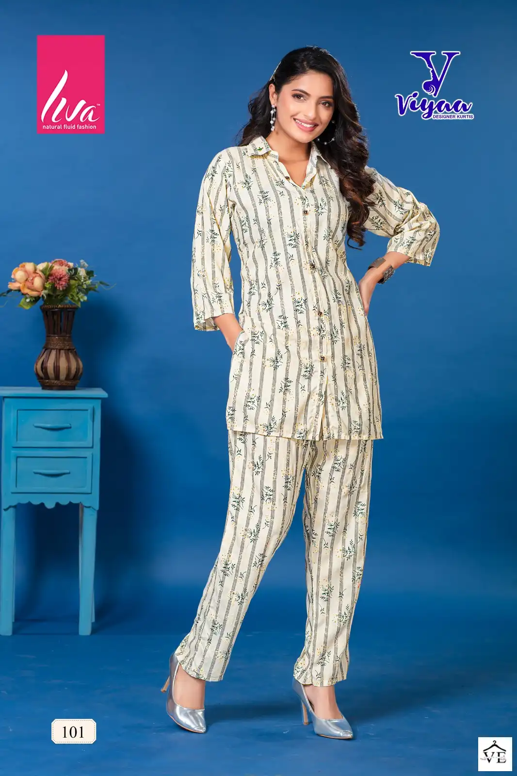 Viyaa Sheerat Vol 1 Pure Rayon Wholesale Co-Ord Set Catalog — Wholesale Kurtis, MPA wholesale from Surat — view 4