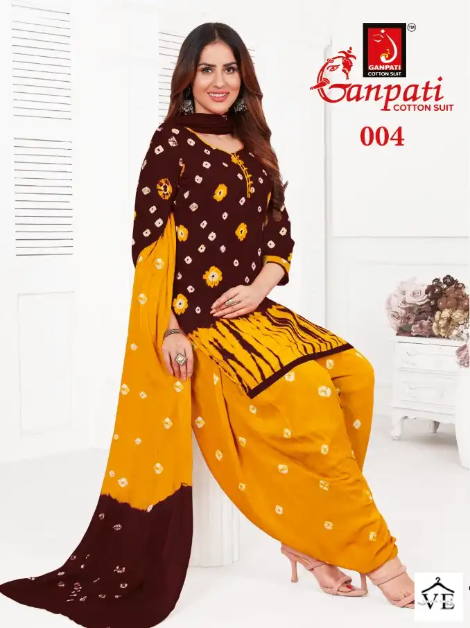 Ganpati Shibori Special Cotton Wholesale Salwar Suit Catalog — Wholesale Salwar Suits, Ganpati wholesale from Surat - Gallery Image 3