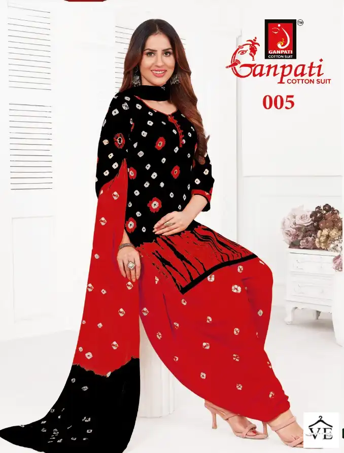 Ganpati Shibori Special Cotton Wholesale Salwar Suit Catalog — Wholesale Salwar Suits, Ganpati wholesale from Surat - Gallery Image 4
