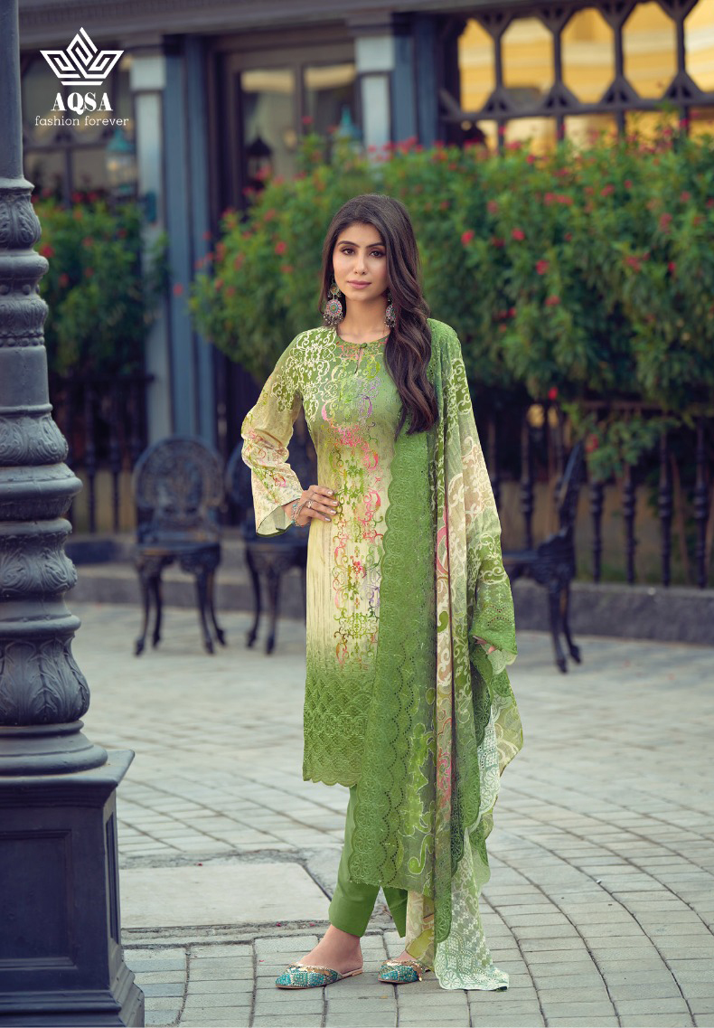 AQSA Shiyahi Silk Wholesale Designer Fancy Salwar Suit Catalog — Wholesale Salwar Suits, MPA wholesale from Surat - Gallery Image 4