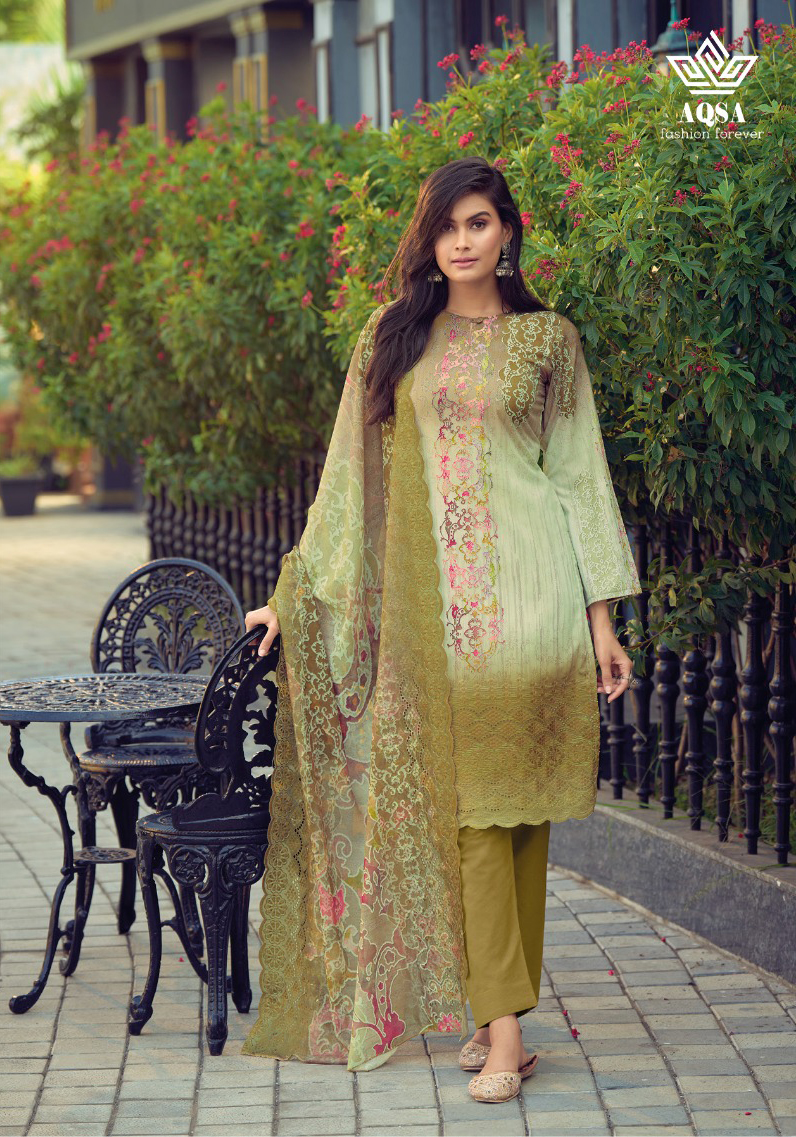 AQSA Shiyahi Silk Wholesale Designer Fancy Salwar Suit Catalog — Wholesale Salwar Suits, MPA wholesale from Surat - Gallery Image 5