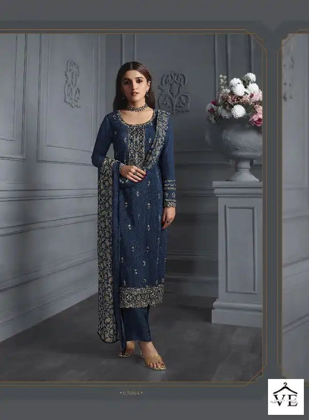 Vinay Fashion Silkina - Royal Crepe 42 Wholesale Designer Salwar Suit Catalog — Wholesale Salwar Suits, MPA wholesale from Surat — Photo 2