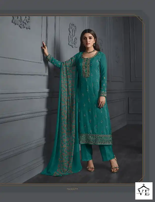 Vinay Fashion Silkina - Royal Crepe 42 Wholesale Designer Salwar Suit Catalog — Wholesale Salwar Suits, MPA wholesale from Surat — Photo 9