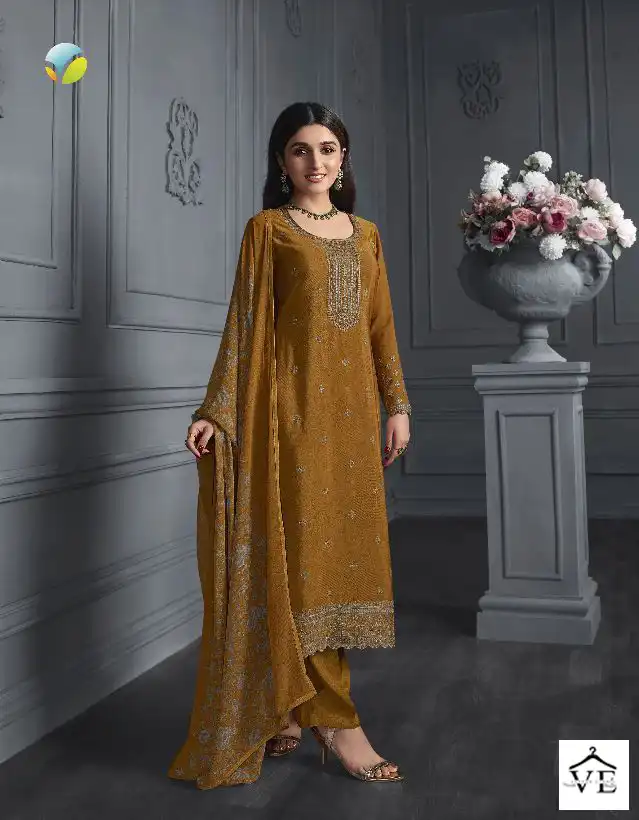 Vinay Fashion Silkina - Royal Crepe 42 Wholesale Designer Salwar Suit Catalog — Wholesale Salwar Suits, MPA wholesale from Surat — Photo 7