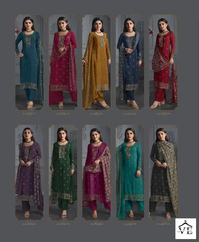 Vinay Fashion Silkina - Royal Crepe 42 Wholesale Designer Salwar Suit Catalog — Wholesale Salwar Suits, MPA wholesale from Surat — Photo 10