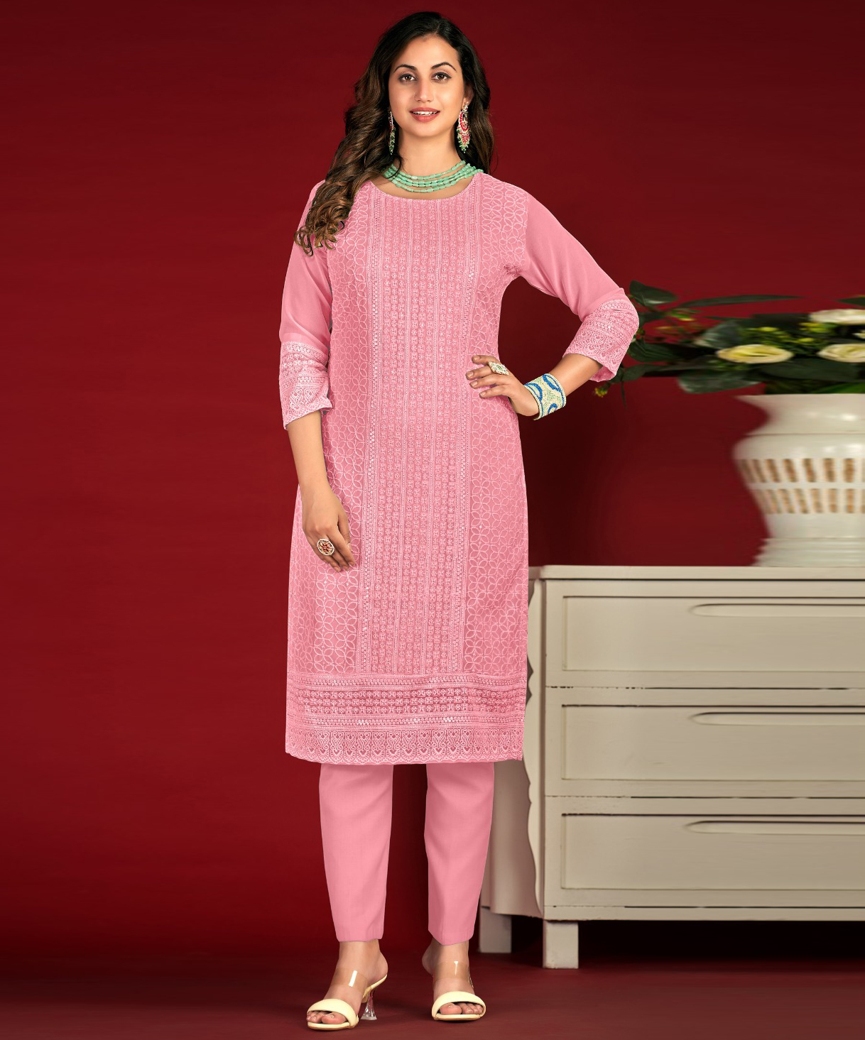 Tunic House Silver Star Georgette Wholesale Designer Fancy Kurtis Catalog — Wholesale Kurtis, MPA wholesale from Surat — view 1