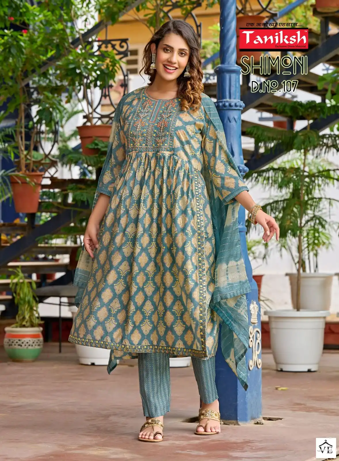 Taniksh Simoni Muslin Print Wholesale Readymade Salwar Suit Catalog — Wholesale Salwar Suits, MPA wholesale from Surat - Gallery Image 5