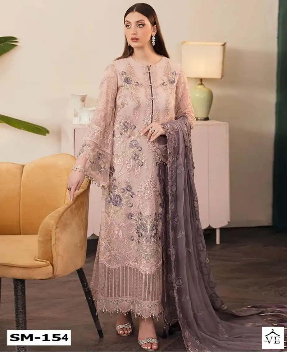 Sana Maryam Sm 154 Heavy Faux Georgette Wholesale Pakistani Salwar Suit Catalog — Wholesale Salwar Suits, MPA wholesale from Surat — view 1