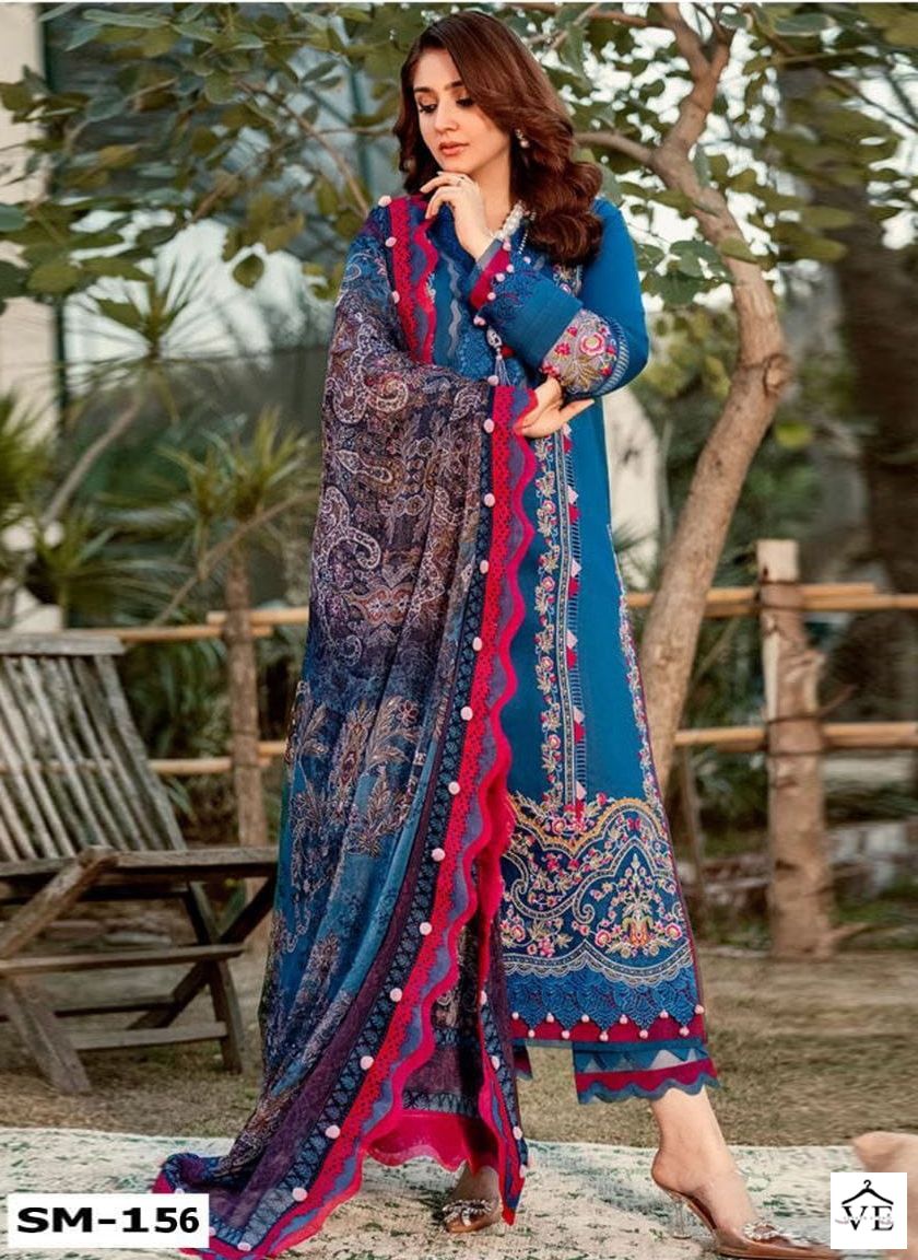 Sana Maryam SM-156 Cotton Wholesale Pakistani Suit — Wholesale Salwar Suits, MPA wholesale from Surat — view 1
