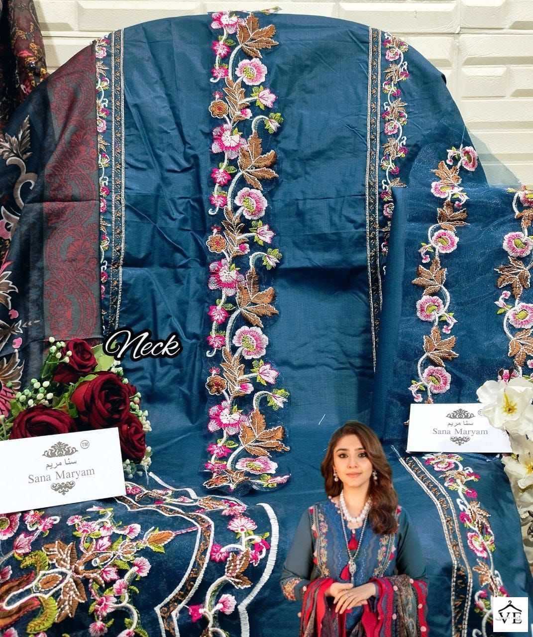 Sana Maryam SM-156 Cotton Wholesale Pakistani Suit — Wholesale Salwar Suits, MPA wholesale from Surat - Gallery Image 2