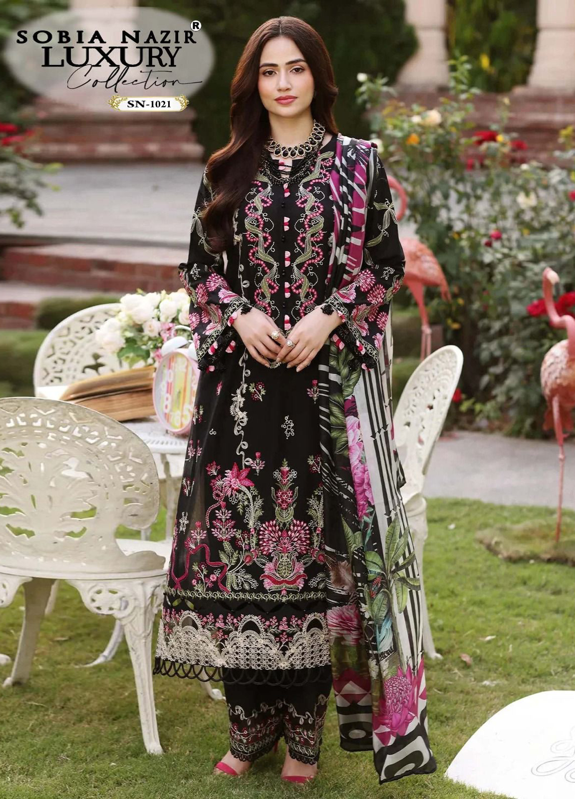 Sobia Nazir Sn 1021 Lawn Wholesale Pakistani Salwar Suit Catalog — Wholesale Salwar Suits, MPA wholesale from Surat — view 1