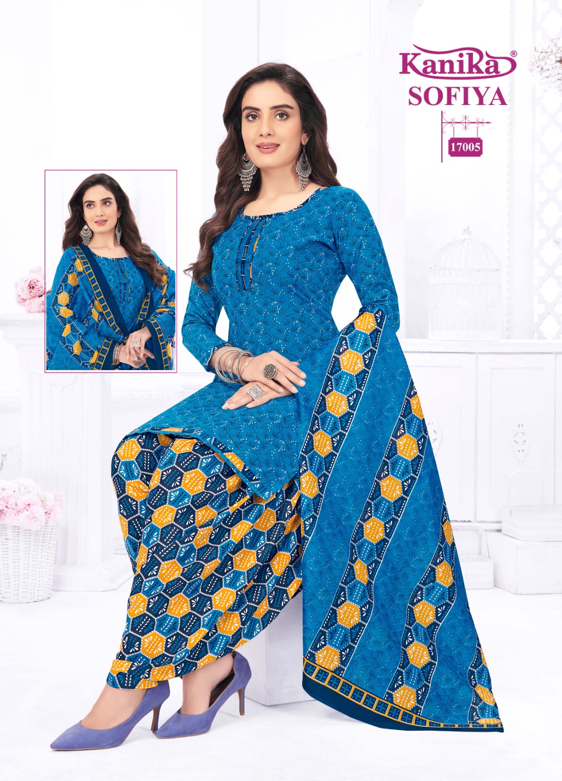 Kanika Sofiya Vol 17 Cotton Wholesale Readymade Salwar Suits Catalog — Wholesale Salwar Suits, MPA wholesale from Surat - Gallery Image 4