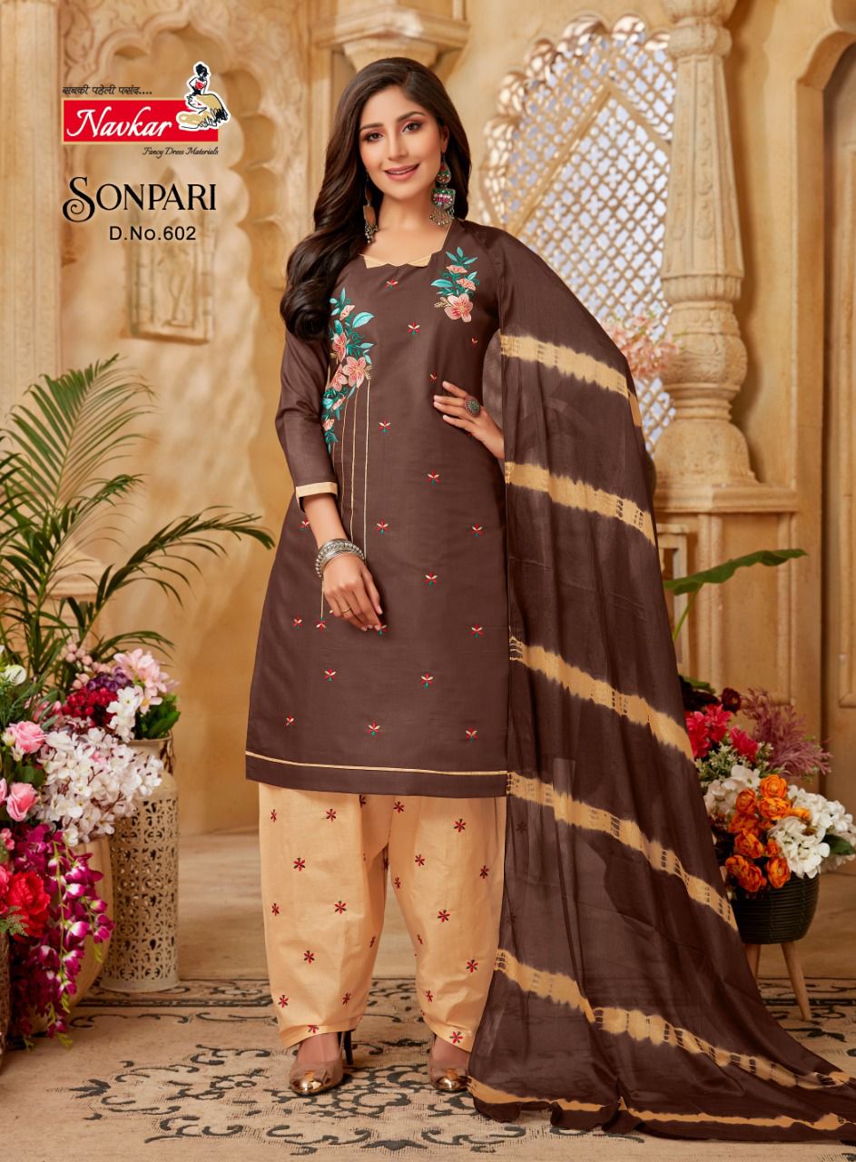 Navkar Sonpari Vol 6 Semi Lawn Cotton Wholesale Readymade Salwar Suit Catalog — Wholesale Salwar Suits, MPA wholesale from Surat - Gallery Image 7