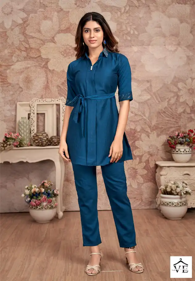 Vardan Ethnic Sophia Mal Cotton Wholesale Coat Pant Set Catalog — Wholesale Kurtis, MPA wholesale from Surat — view 3