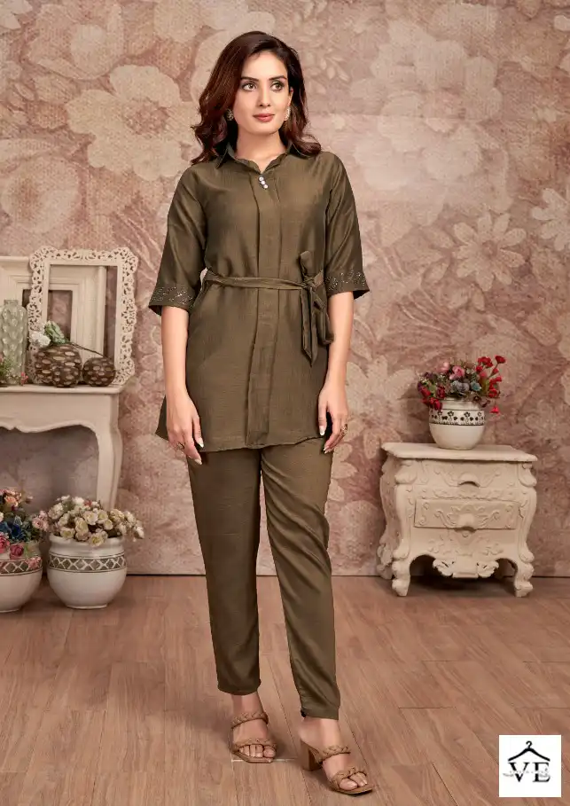 Vardan Ethnic Sophia Mal Cotton Wholesale Coat Pant Set Catalog — Wholesale Kurtis, MPA wholesale from Surat — view 5