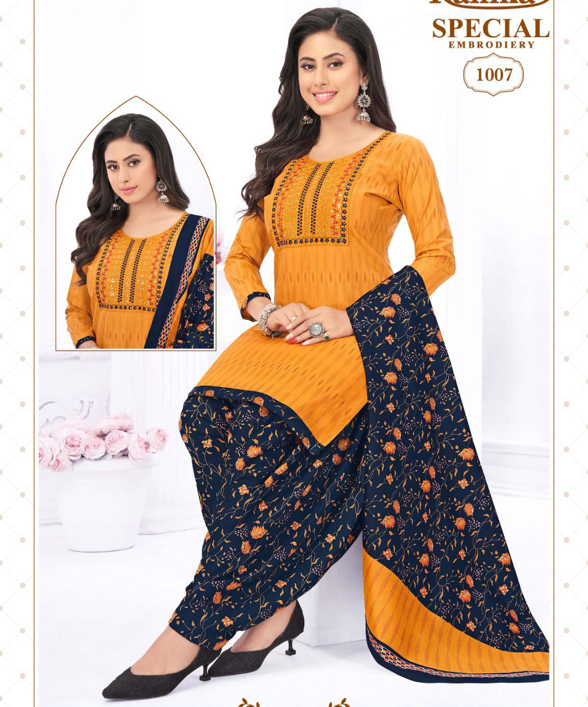 Kanika Special Embroidery Vol 1 Cotton Wholesale Readymade Salwar Suits Catalog — Wholesale Salwar Suits, MPA wholesale from Surat — view 1